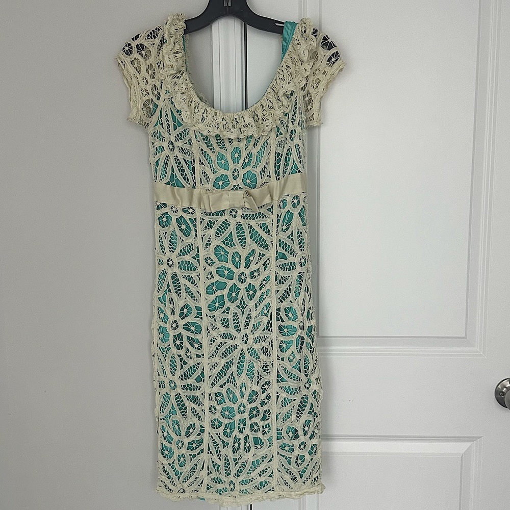 Vintage y2k Betsy Johnson eyelet lace bow dress croquette